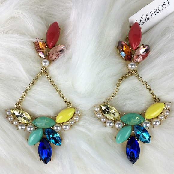 Lulu Frost Jewelry - Lulu Frost Rainbow Chandelier Statement Earrings